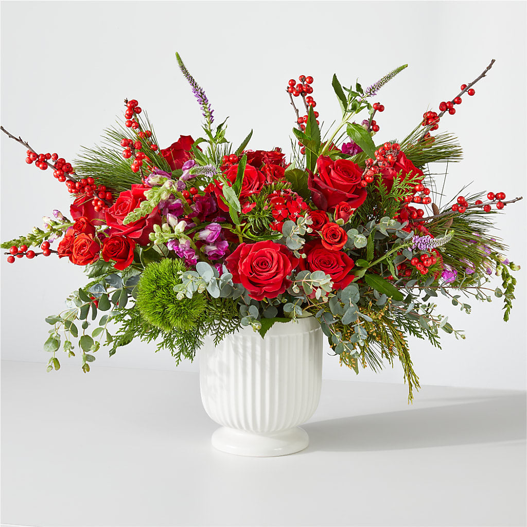 Big Red Bow Bouquet – Gerbes, Wichita KS