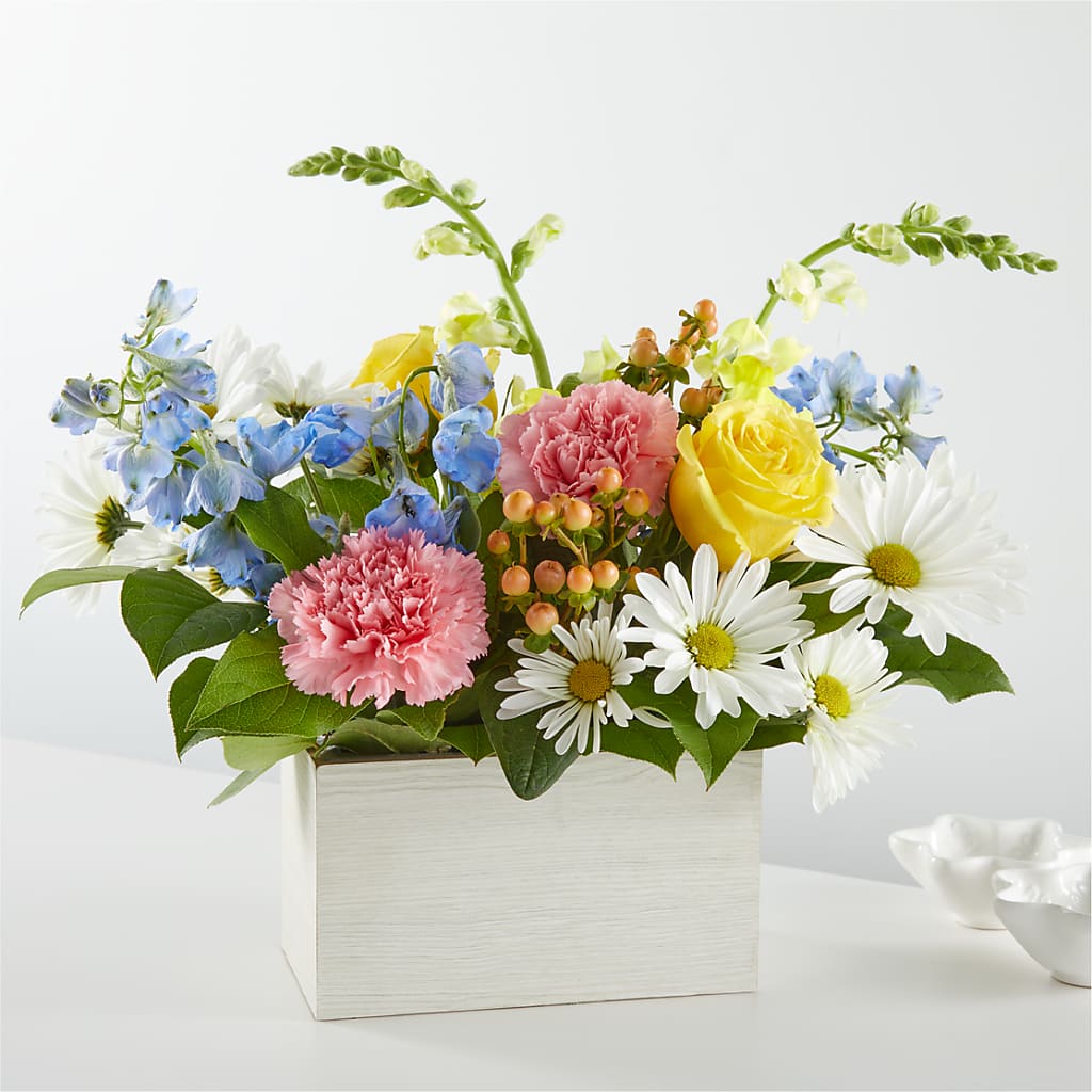 Sun Salutation Box Bouquet – Gerbes, Wichita KS