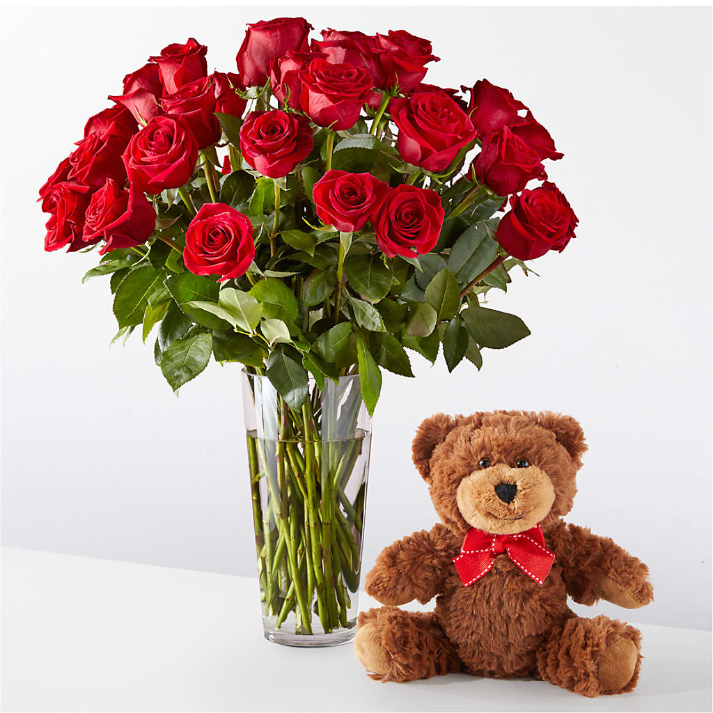 Romantic Long Stem Red Rose Bouquet Bundles – Gerbes, Wichita KS