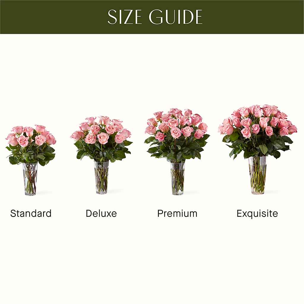 Long Stem Pink Rose Bouquet – Gerbes, Wichita KS