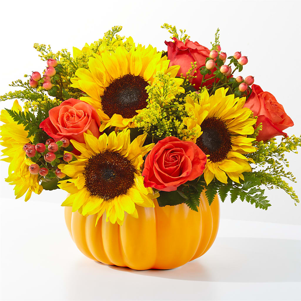 Pick of the Patch Pumpkin Bouquet – Gerbes, Wichita KS