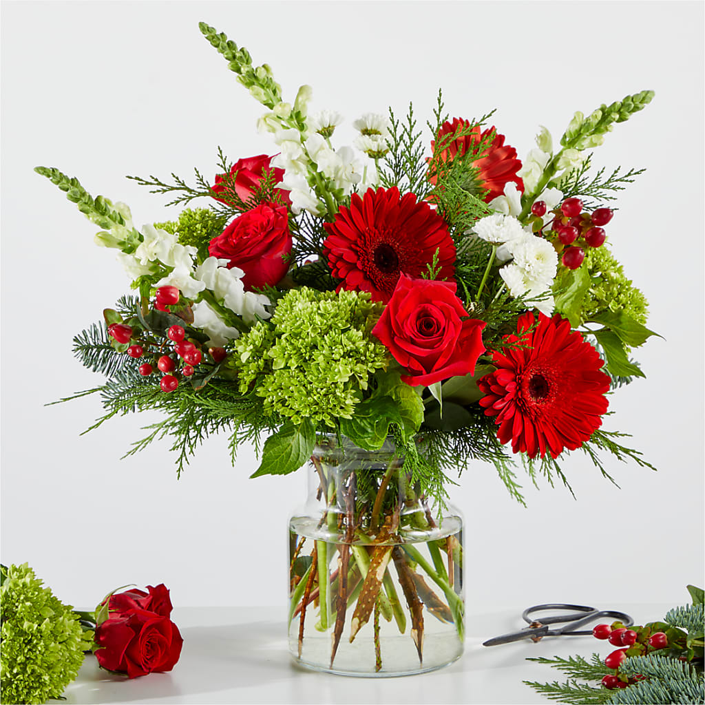 Merry Moment Bouquet – A Florist Original – Gerbes, Wichita KS