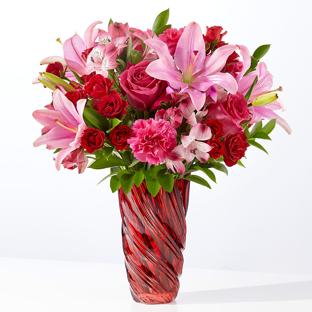 In Love Bouquet with Luxe Swirl Vase – Gerbes, Wichita KS