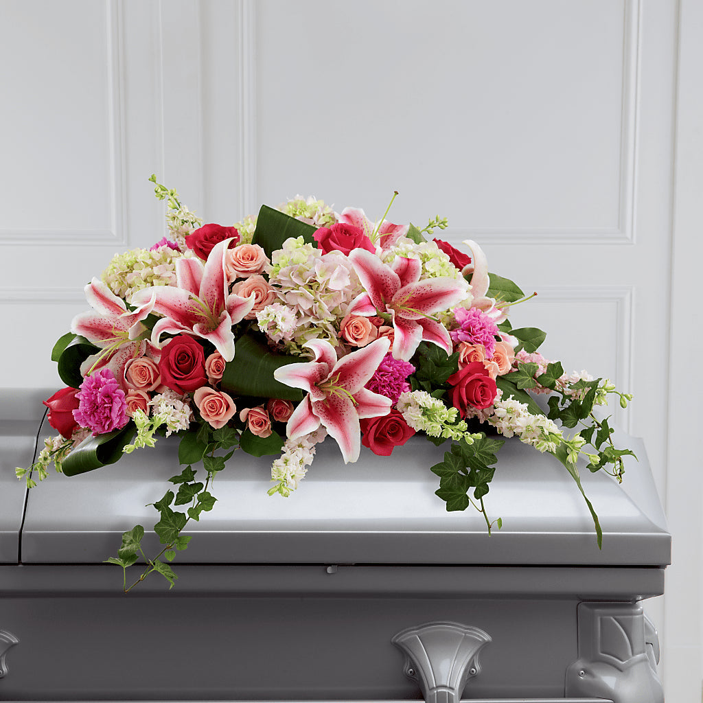 Splendid Grace Casket Spray – Gerbes, Wichita KS