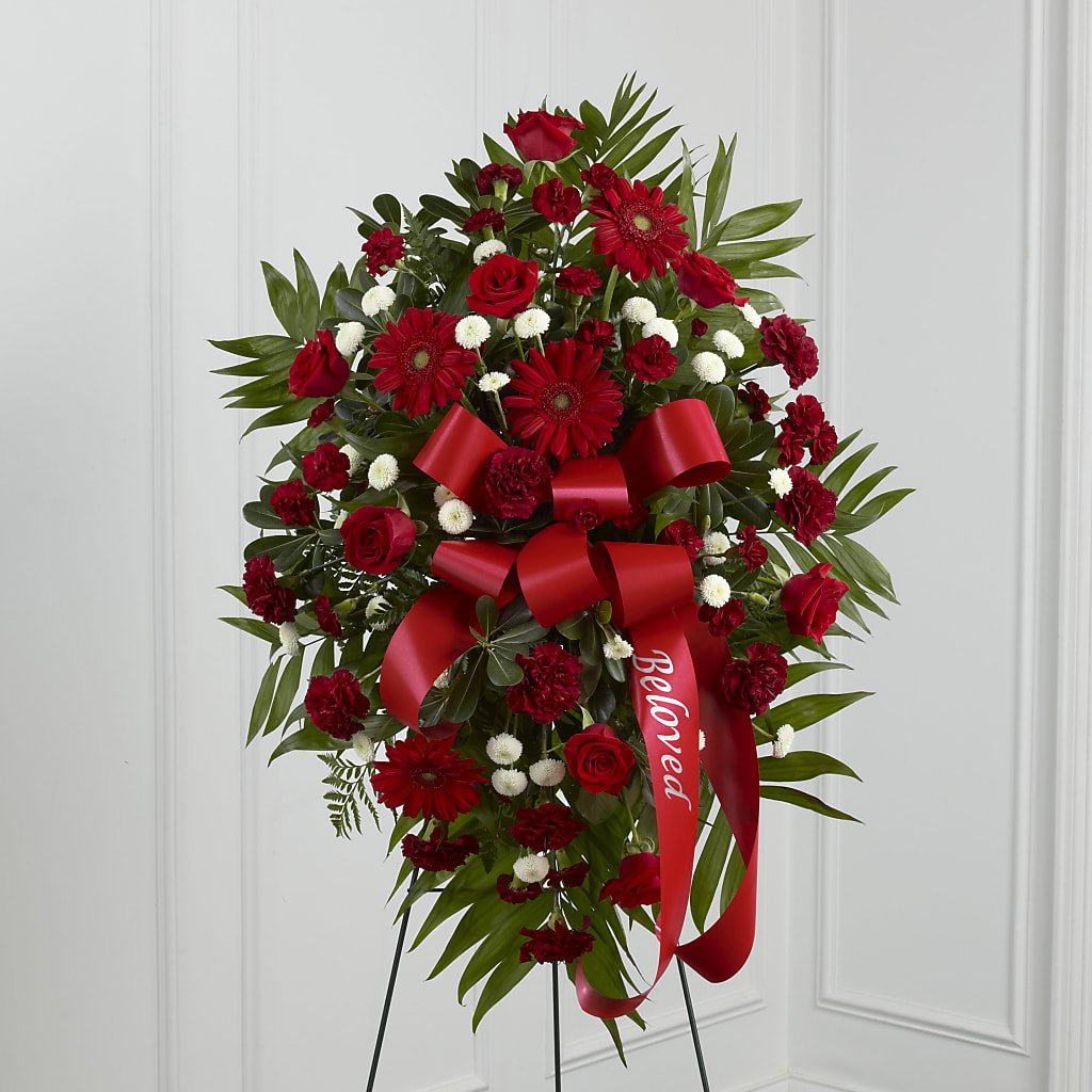 Treasured Memories Standing Spray – Gerbes, Wichita KS