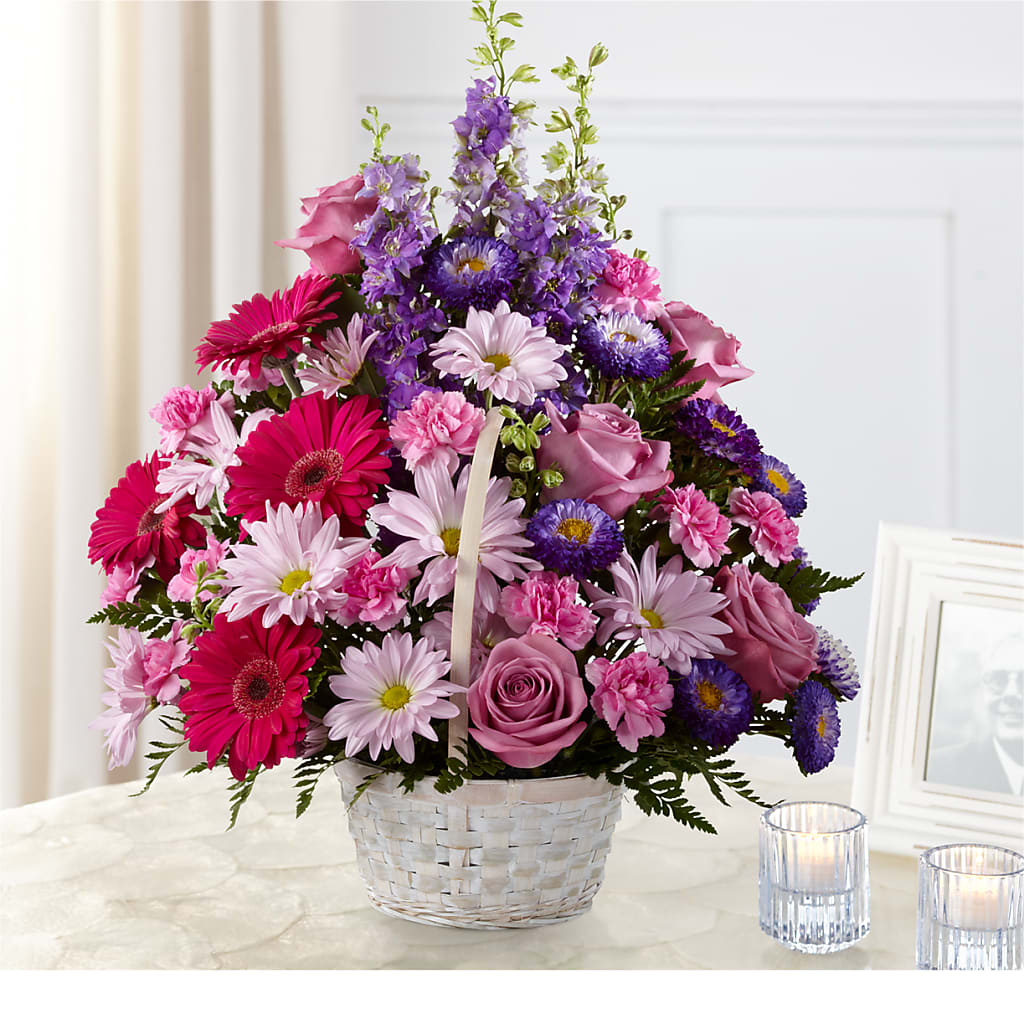Pastel Peace Basket – Gerbes, Wichita KS