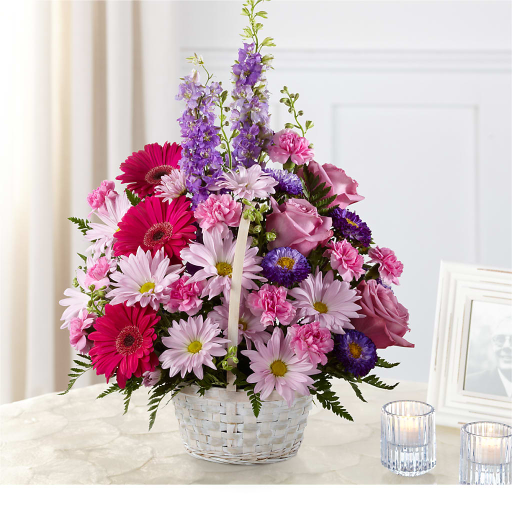Pastel Peace Basket – Gerbes, Wichita KS