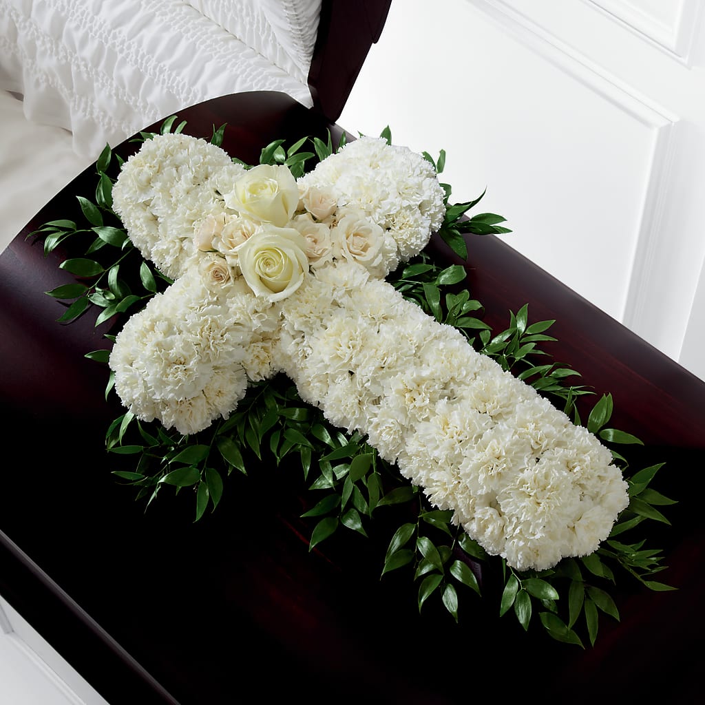 Peaceful Memories Casket Spray (Standard) – Gerbes, Wichita KS