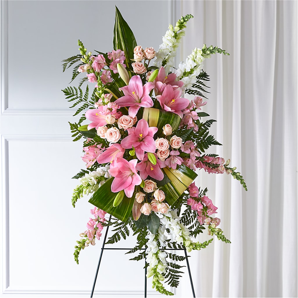 Elegant Embrace Standing Spray – Gerbes, Wichita KS