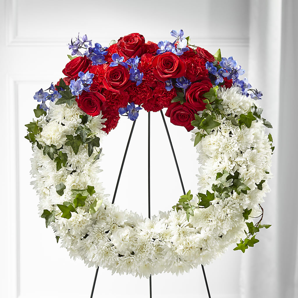 Patriotic Passion Wreath – Gerbes, Wichita KS