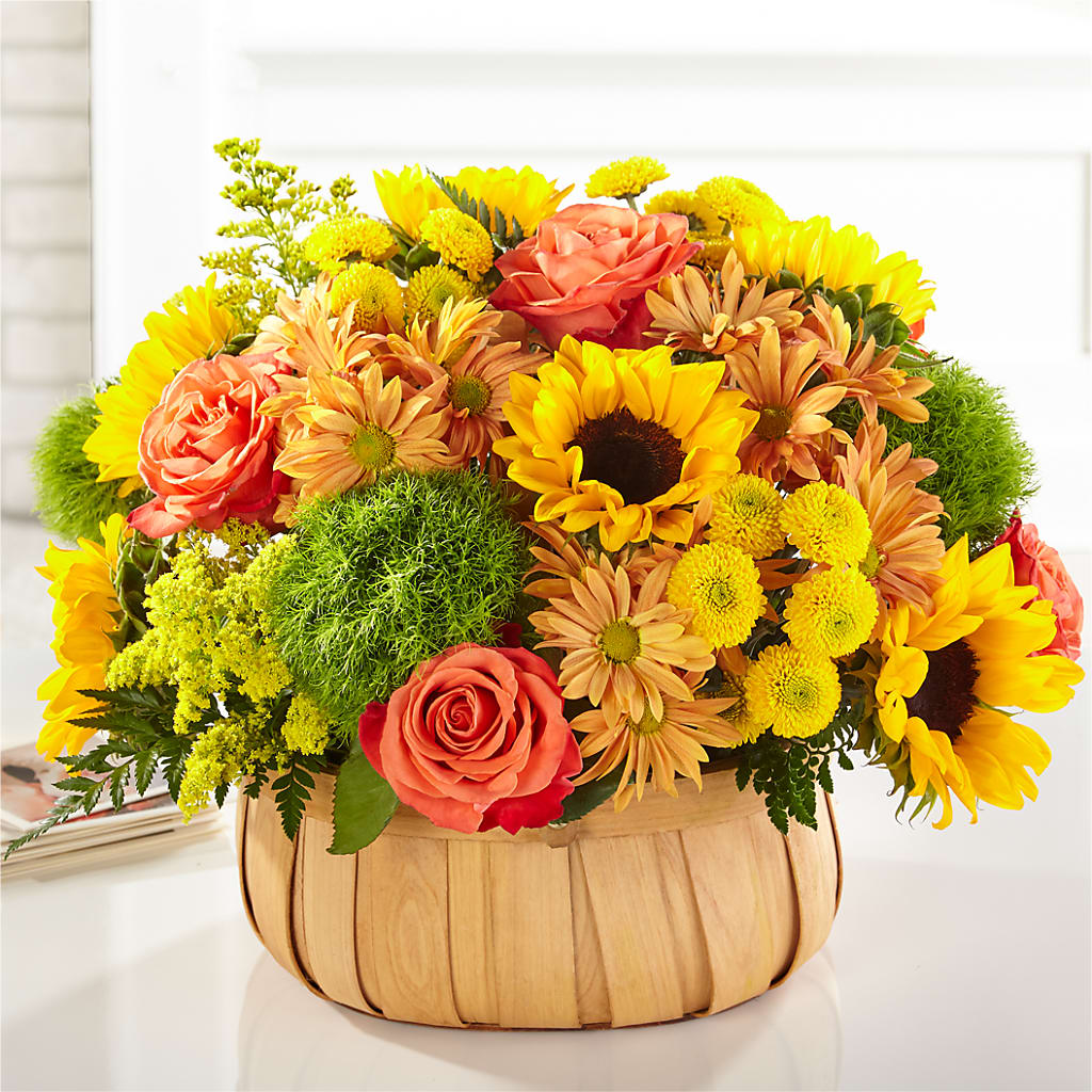 Harvest Sunflower Basket – Gerbes, Wichita KS
