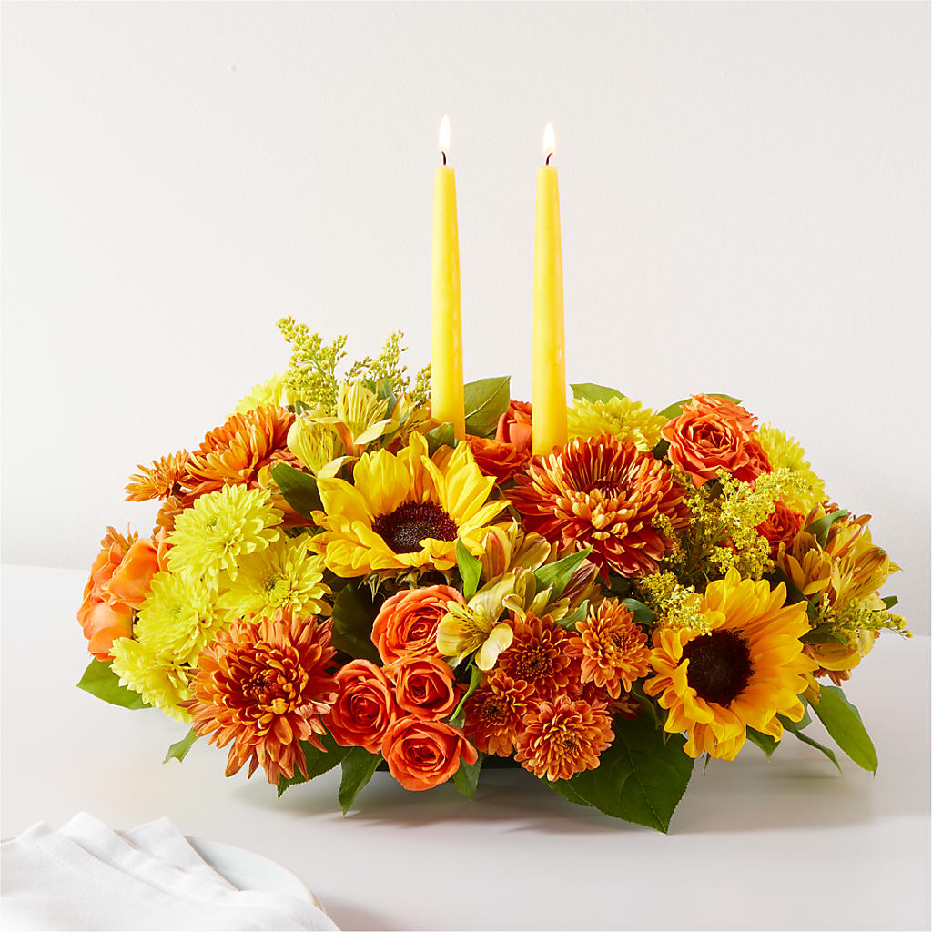 Autumn Harmony Centerpiece – Gerbes, Wichita KS