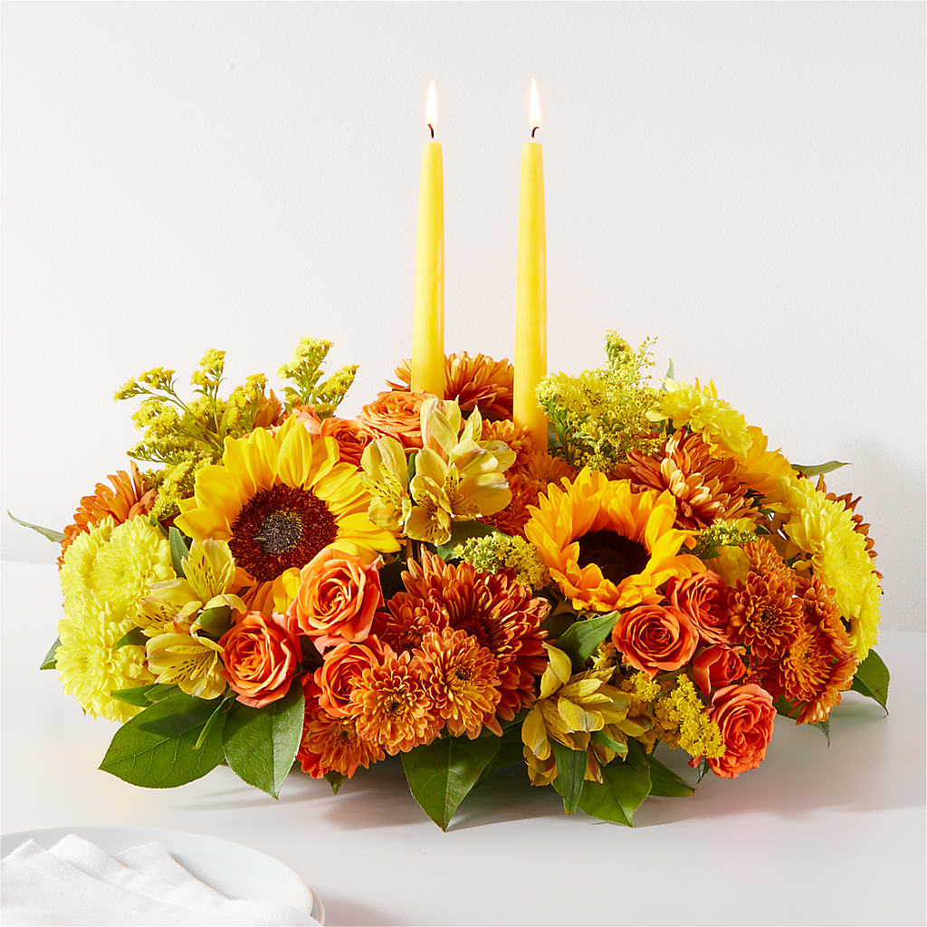 Autumn Harmony Centerpiece – Gerbes, Wichita KS