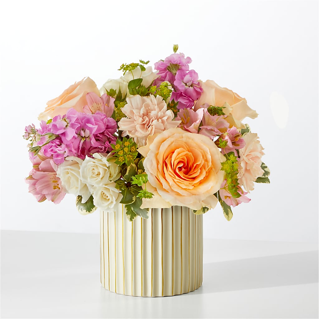 Paradise Bouquet with Ivory Vase – Gerbes, Wichita KS