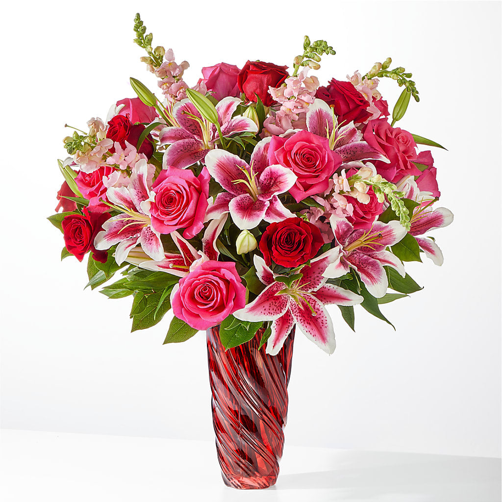 Always You Bouquet with Luxe Swirl Vase – Gerbes, Wichita KS