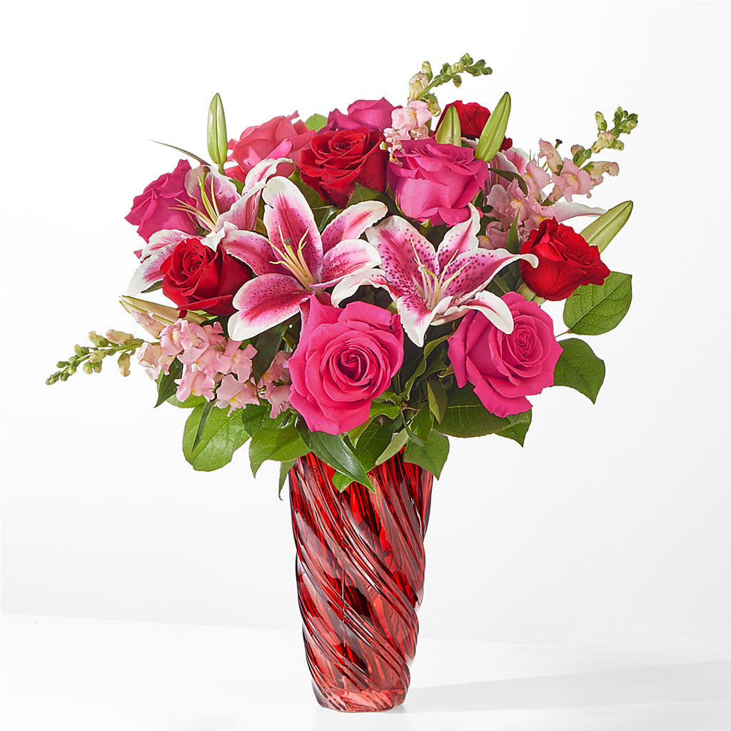 Always You Bouquet with Luxe Swirl Vase – Gerbes, Wichita KS