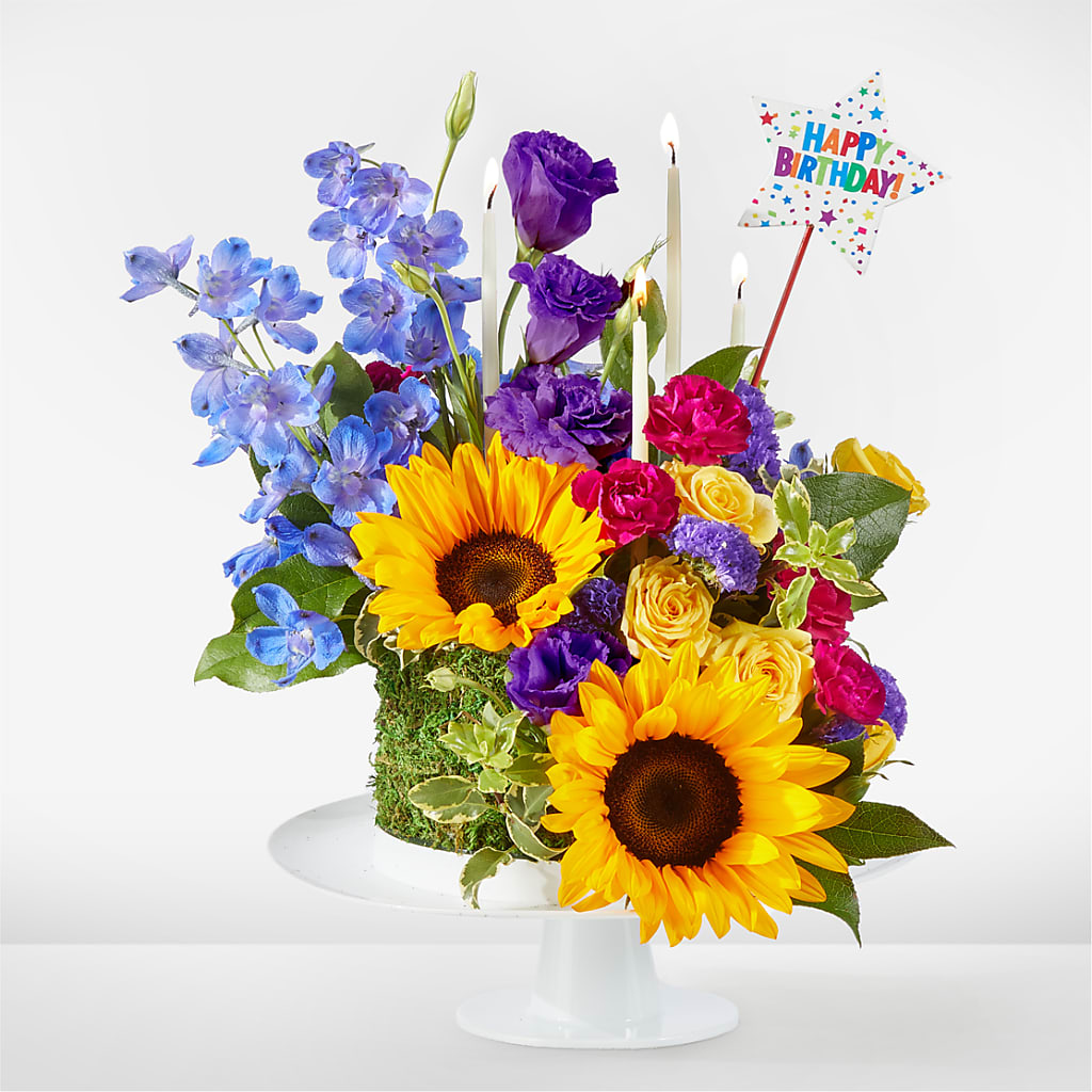 Star of the Day Floral Cake – Gerbes, Wichita KS