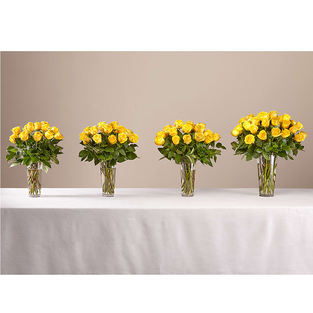 Long Stem Yellow Rose Bouquet –  Gerbes, Wichita KS