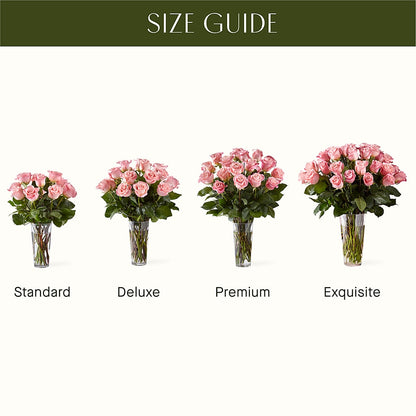 Long Stem Pink Rose Bouquet –  Gerbes, Wichita KS