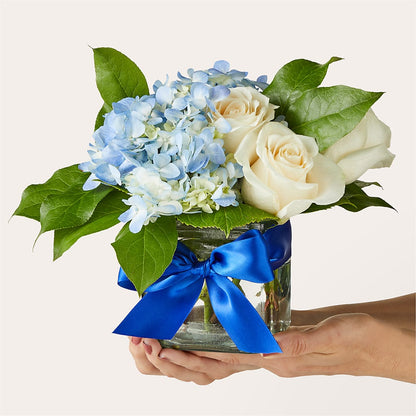Sky Blue Delight Bouquet –  Gerbes, Wichita KS