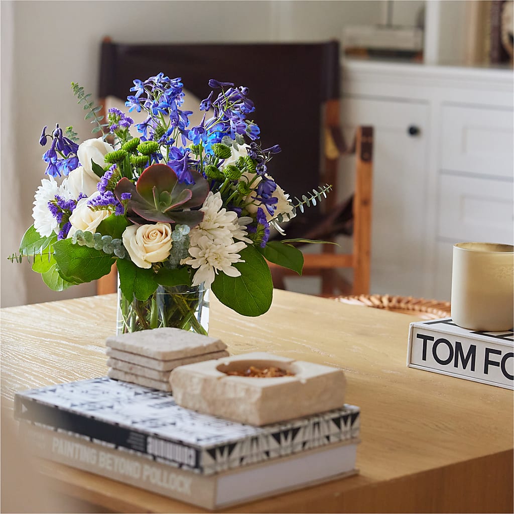 Cerulean Waves Bouquet –  Gerbes, Wichita KS