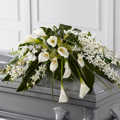 Angel Wings Casket Spray –  Gerbes, Wichita KS