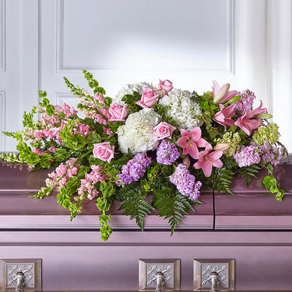 Life's Gratitude Casket Spray –  Gerbes, Wichita KS