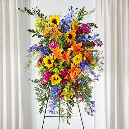 Sunlit Memories Standing Spray (Standard) –  Gerbes, Wichita KS