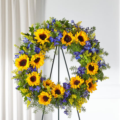Bright Rays Wreath –  Gerbes, Wichita KS