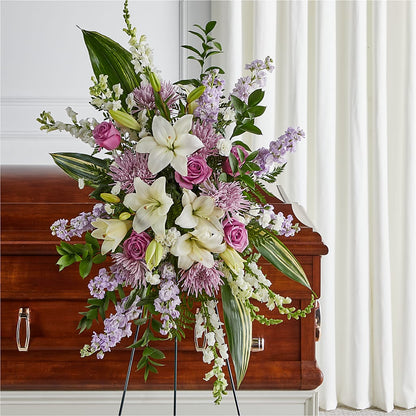 Grateful Hearts Standing Spray –  Gerbes, Wichita KS