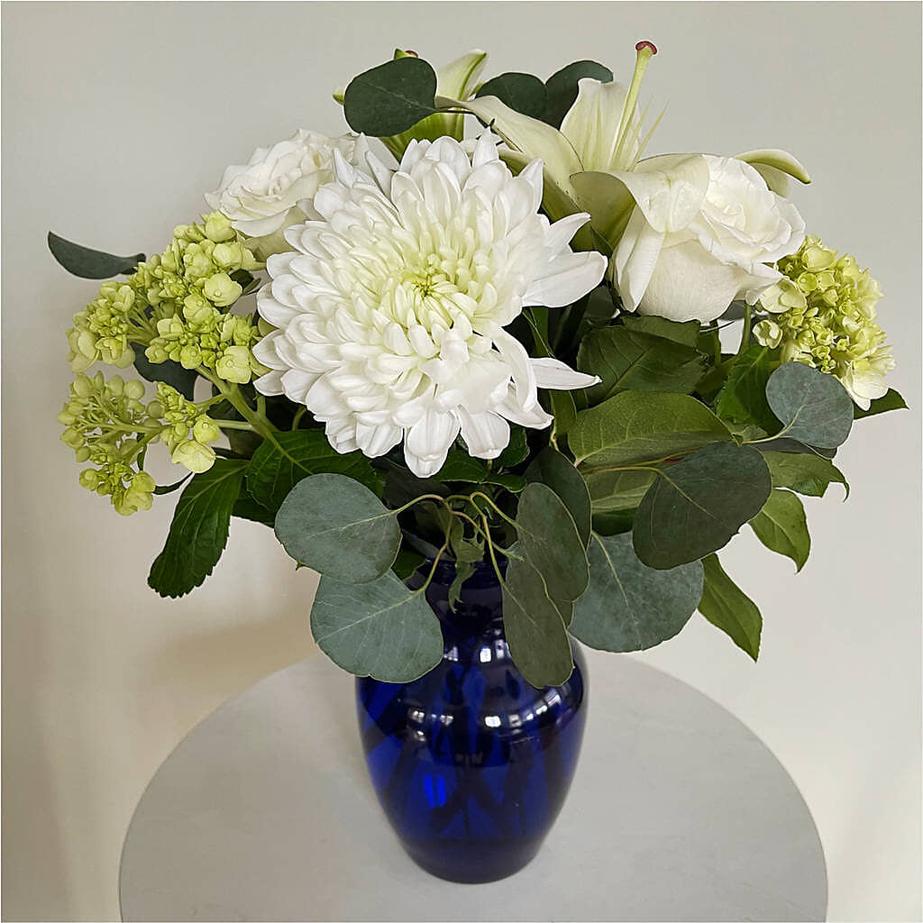 Snowy Dreams Bouquet –  Gerbes, Wichita KS