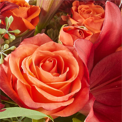 Crimson Leaves Bouquet –  Gerbes, Wichita KS