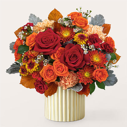 Merlot Bouquet with Ivory Vase –  Gerbes, Wichita KS