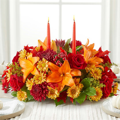 Autumn's Embrace Centerpiece –  Gerbes, Wichita KS